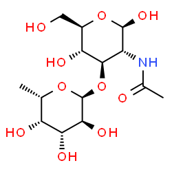 ChemSpider 2D Image | alpha-L-fucosyl-(1->3)-N-acetyl-beta-D-glucosamine | C14H25NO10