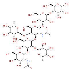 ChemSpider 2D Image | LEWIS A HEPTASACCHARIDE | C46H78N2O34