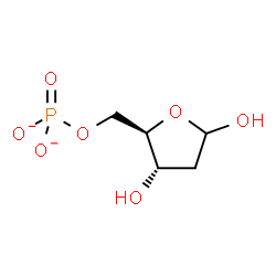 ChemSpider 2D Image | 2-Deoxy-5-O-phosphonato-D-erythro-pentofuranose | C5H9O7P