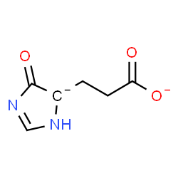 ChemSpider 2D Image | 3-(4-Oxo-4,5-dihydro-1H-imidazol-5-id-5-yl)propanoate | C6H6N2O3