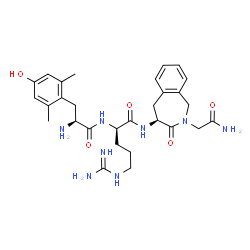 ChemSpider 2D Image | 2,6-Dimethyl-L-tyrosyl-N-[(4S)-2-(2-amino-2-oxoethyl)-3-oxo-2,3,4,5-tetrahydro-1H-2-benzazepin-4-yl]-D-argininamide | C29H40N8O5