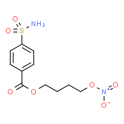 ChemSpider 2D Image | 4-(Nitrooxy)butyl 4-sulfamoylbenzoate | C11H14N2O7S
