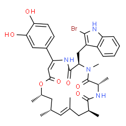 ChemSpider 2D Image | jasplakinolide W | C36H43BrN4O7