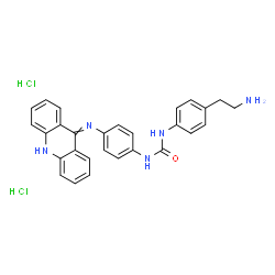 ChemSpider 2D Image | 1-[4-(9(10H)-Acridinylideneamino)phenyl]-3-[4-(2-aminoethyl)phenyl]urea dihydrochloride | C28H27Cl2N5O