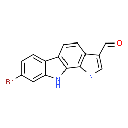 ChemSpider 2D Image | 8-Bromo-1,10-dihydropyrrolo[2,3-a]carbazole-3-carbaldehyde | C15H9BrN2O