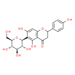 ChemSpider 2D Image | (1S)-1,5-Anhydro-1-[5,7-dihydroxy-2-(4-hydroxyphenyl)-4-oxo-3,4-dihydro-2H-chromen-6-yl]-D-glucitol | C21H22O10
