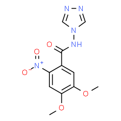 ChemSpider 2D Image | 4,5-Dimethoxy-2-nitro-N-(4H-1,2,4-triazol-4-yl)benzamide | C11H11N5O5