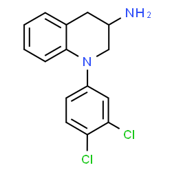 ChemSpider 2D Image | 1-(3,4-Dichlorophenyl)-1,2,3,4-tetrahydro-3-quinolinamine | C15H14Cl2N2