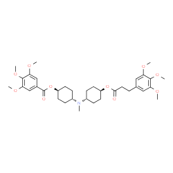 ChemSpider 2D Image | trans-4-[Methyl(trans-4-{[3-(3,4,5-trimethoxyphenyl)propanoyl]oxy}cyclohexyl)amino]cyclohexyl 3,4,5-trimethoxybenzoate | C35H49NO10