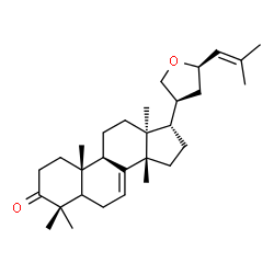 ChemSpider 2D Image | (5xi,13alpha,14beta,17alpha,20S,23R)-21,23-Epoxylanosta-7,24-dien-3-one | C30H46O2