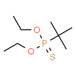 ChemSpider 2D Image | O,O-Diethyl (2-methyl-2-propanyl)phosphonothioate | C8H19O2PS