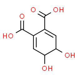ChemSpider 2D Image | 4,5-Dihydroxy-2,6-cyclohexadiene-1,2-dicarboxylic acid | C8H8O6