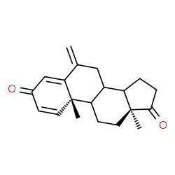 ChemSpider 2D Image | (8xi,9xi,10alpha,14xi)-6-Methyleneandrosta-1,4-diene-3,17-dione | C20H24O2