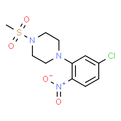 ChemSpider 2D Image | 1-(5-Chloro-2-nitrophenyl)-4-(methylsulfonyl)piperazine | C11H14ClN3O4S