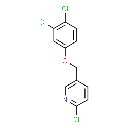 ChemSpider 2D Image | 2-Chloro-5-[(3,4-dichlorophenoxy)methyl]pyridine | C12H8Cl3NO