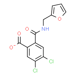 ChemSpider 2D Image | 4,5-Dichloro-2-[(2-furylmethyl)carbamoyl]benzoate | C13H8Cl2NO4
