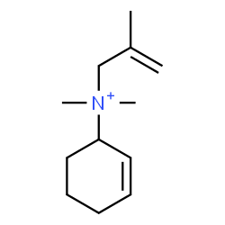 ChemSpider 2D Image | N,N-Dimethyl-N-(2-methyl-2-propen-1-yl)-2-cyclohexen-1-aminium | C12H22N