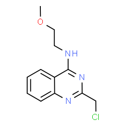 ChemSpider 2D Image | 2-(Chloromethyl)-N-(2-methoxyethyl)-4-quinazolinamine | C12H14ClN3O