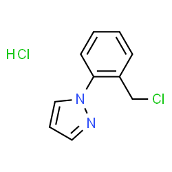 ChemSpider 2D Image | 1-(2-(Chloromethyl)phenyl)-1H-pyrazole hydrochloride | C10H10Cl2N2