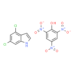 ChemSpider 2D Image | 2,4,6-Trinitrophenol - 4,6-dichloro-1H-indole (1:1) | C14H8Cl2N4O7