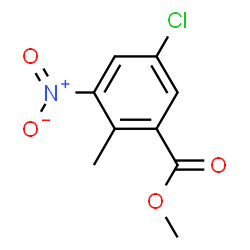 ChemSpider 2D Image | Methyl 5-chloro-2-methyl-3-nitrobenzoate | C9H8ClNO4