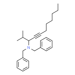 ChemSpider 2D Image | N,N-Dibenzyl-2-methyl-4-undecyn-3-amine | C26H35N