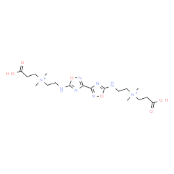ChemSpider 2D Image | 2,2'-(3,3'-Bi-1,2,4-oxadiazole-5,5'-diyldiimino)bis[N-(2-carboxyethyl)-N,N-dimethylethanaminium] | C18H32N8O6