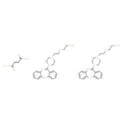 ChemSpider 2D Image | 2-{2-[4-(Dibenzo[b,f][1,4]thiazepin-11-yl)-1-piperazinyl]ethoxy}ethanol 2-butenedioate (2:1) | C46H54N6O8S2