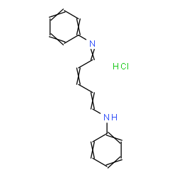 ChemSpider 2D Image | N-[5-(Phenylimino)-1,3-pentadien-1-yl]aniline hydrochloride (1:1) | C17H17ClN2