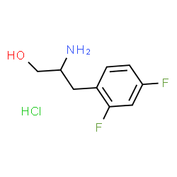 ChemSpider 2D Image | 2-Amino-3-(2,4-difluorophenyl)-1-propanol hydrochloride (1:1) | C9H12ClF2NO