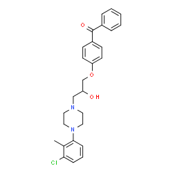 ChemSpider 2D Image | (4-{3-[4-(3-Chloro-2-methylphenyl)-1-piperazinyl]-2-hydroxypropoxy}phenyl)(phenyl)methanone | C27H29ClN2O3
