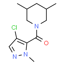 ChemSpider 2D Image | (4-Chloro-1-methyl-1H-pyrazol-5-yl)(3,5-dimethyl-1-piperidinyl)methanone | C12H18ClN3O