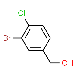 ChemSpider 2D Image | 3-Bromo-4-chlorobenzenemethanol | C7H6BrClO