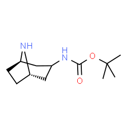 ChemSpider 2D Image | 2-Methyl-2-propanyl (1R,5S)-8-azabicyclo[3.2.1]oct-3-ylcarbamate | C12H22N2O2