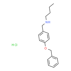 ChemSpider 2D Image | N-[4-(Benzyloxy)benzyl]-1-butanamine hydrochloride (1:1) | C18H24ClNO