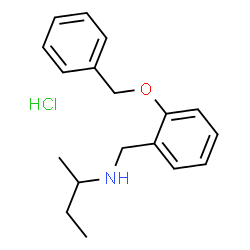 ChemSpider 2D Image | N-[2-(Benzyloxy)benzyl]-2-butanamine hydrochloride (1:1) | C18H24ClNO