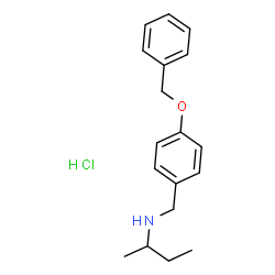 ChemSpider 2D Image | N-[4-(Benzyloxy)benzyl]-2-butanamine hydrochloride (1:1) | C18H24ClNO