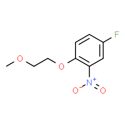 ChemSpider 2D Image | 4-Fluoro-1-(2-methoxyethoxy)-2-nitrobenzene | C9H10FNO4