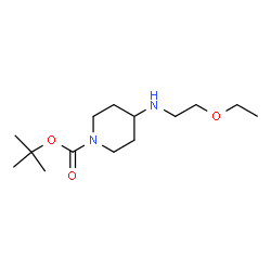 ChemSpider 2D Image | tert-Butyl 4-(2-ethoxyethylamino)piperidine-1-carboxylate | C14H28N2O3
