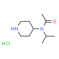 ChemSpider 2D Image | N-Isopropyl-N-(piperidin-4-yl)acetamide hydrochloride | C10H21ClN2O