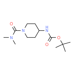 ChemSpider 2D Image | TERT-BUTYL N-[1-(DIMETHYLCARBAMOYL)PIPERIDIN-4-YL]CARBAMATE | C13H25N3O3