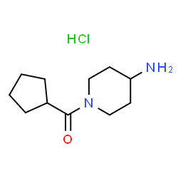 ChemSpider 2D Image | (4-Amino-1-piperidinyl)(cyclopentyl)methanone hydrochloride (1:1) | C11H21ClN2O