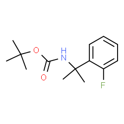 ChemSpider 2D Image | tert-Butyl N-[2-(2-fluorophenyl)propan-2-yl]carbamate | C14H20FNO2