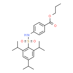 ChemSpider 2D Image | Propyl 4-{[(2,4,6-triisopropylphenyl)sulfonyl]amino}benzoate | C25H35NO4S