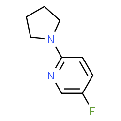 ChemSpider 2D Image | 5-Fluoro-2-(1-pyrrolidinyl)pyridine | C9H11FN2