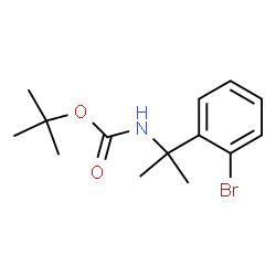 ChemSpider 2D Image | 2-Methyl-2-propanyl [2-(2-bromophenyl)-2-propanyl]carbamate | C14H20BrNO2