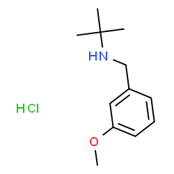 ChemSpider 2D Image | TERT-BUTYL[(3-METHOXYPHENYL)METHYL]AMINE HYDROCHLORIDE | C12H20ClNO