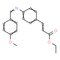 ChemSpider 2D Image | Ethyl 3-{4-[(4-methoxybenzylidene)amino]phenyl}acrylate | C19H19NO3