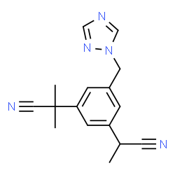 ChemSpider 2D Image | 2-[3-(1-Cyanoethyl)-5-(1H-1,2,4-triazol-1-ylmethyl)phenyl]-2-methylpropanenitrile | C16H17N5