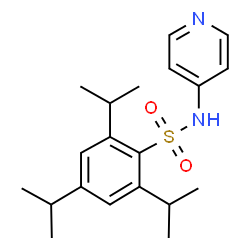 ChemSpider 2D Image | 2,4,6-Triisopropyl-N-(4-pyridinyl)benzenesulfonamide | C20H28N2O2S
